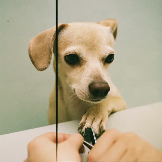 A dog's paw during a nail clip